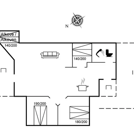 Сasa de vacaciones Diertje - 10m From The Sea By Interhome